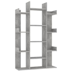 vidaXL betonsz&uuml;rke szerelt fa k&ouml;nyvszekr&eacute;ny 86 x 25,5 x 140 cm