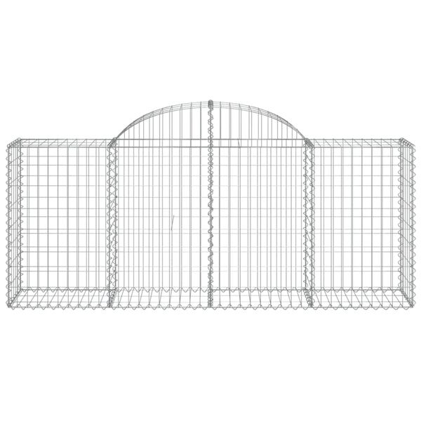 vidaXL 25 db &iacute;ves horganyzott vas gabion kos&aacute;r 200x50x80/100 cm