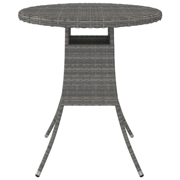 vidaXL sz&uuml;rke polyrattan kerti asztal 70 x 70 x 73 cm