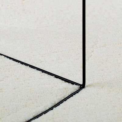 vidaXL OVIEDO krémszínű rövid szálú szőnyeg 160 x 160 cm