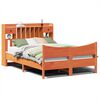 vidaXL viaszbarna t&ouml;m&ouml;r fenyőfa &aacute;gy matrac n&eacute;lk&uuml;l 150 x 200 cm