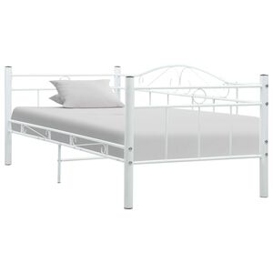 vidaXL feh&eacute;r f&eacute;m kanap&eacute;&aacute;gy-keret 90 x 200 cm