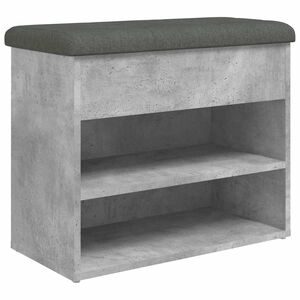 vidaXL betonsz&uuml;rke szerelt fa cipőt&aacute;rol&oacute; pad 62 x 32 x 50 cm