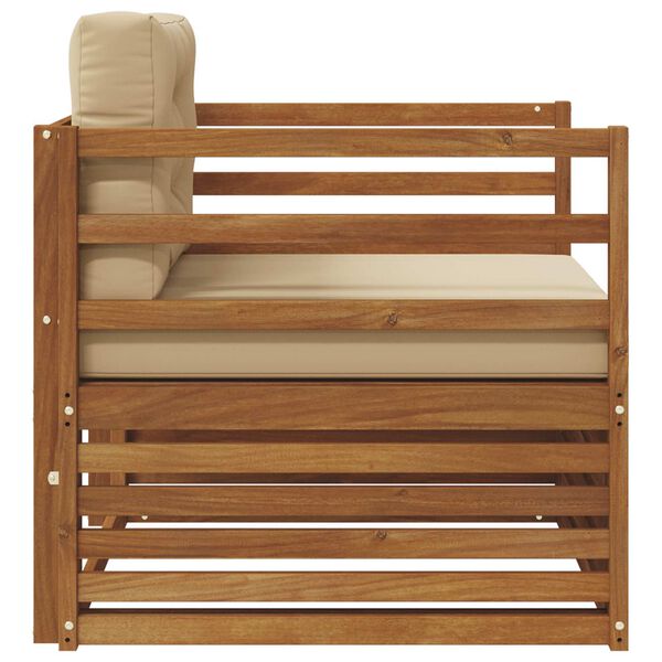 vidaXL K&uuml;lt&eacute;ri kanap&eacute; szett T&ouml;m&ouml;r ak&aacute;cfa &eacute;s poli&eacute;szter Term&eacute;szetes