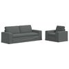 vidaXL Kanap&eacute; Szett 2 pcs S&ouml;t&eacute;tsz&uuml;rke 222 x 80 x 82 cm sz&ouml;vet