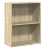 vidaXL 2-szintes sonoma sz&iacute;nű forg&aacute;cslap k&ouml;nyvszekr&eacute;ny 60x30x76,5 cm