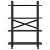 vidaXL K&ouml;nyvespolc Fekete t&ouml;lgy 100 x 33,5 x 140 cm Faanyag