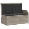 vidaXL vil&aacute;gossz&uuml;rke polyrattan d&ouml;nthető kerti pad p&aacute;rn&aacute;val