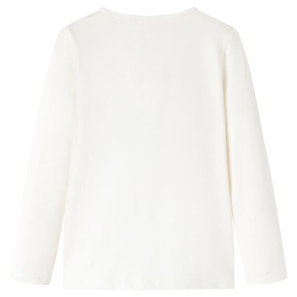 Ekrü színű hosszú ujjú gyerekpóló 92