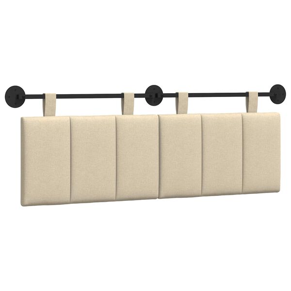 vidaXL Fali Fejt&aacute;mla Falra szerelhető Kr&eacute;m 150 x 55 x 5 cm sz&ouml;vet