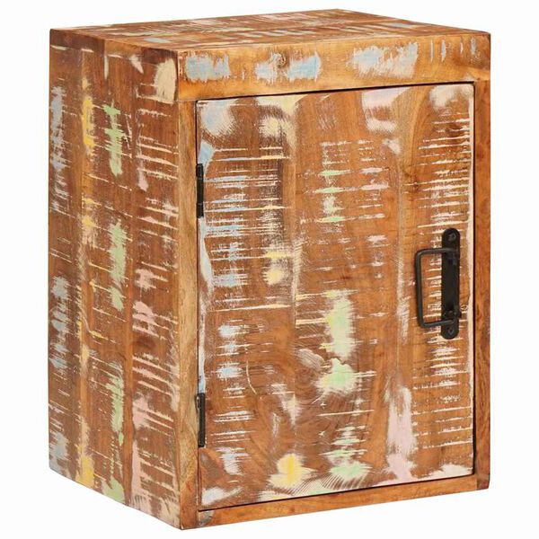 vidaXL &Eacute;jjeli asztal Barna 35 x 33 x 48 cm T&ouml;m&ouml;r &uacute;jrahasznos&iacute;tott fa