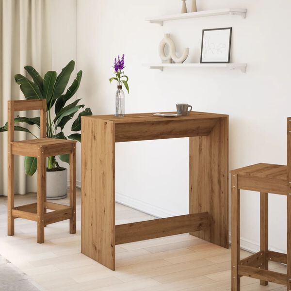 vidaXL k&eacute;zműves t&ouml;lgy sz&iacute;nű szerelt fa b&aacute;rasztal 102 x 50 x 103,5 cm