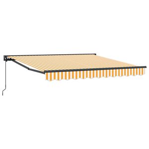 vidaXL Napernyő keret S&aacute;rga &eacute;s Feh&eacute;r 300 x 250 cm
