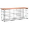 vidaXL t&ouml;m&ouml;r dugl&aacute;szfenyő gabion kerti pad 103x31,5x42 cm