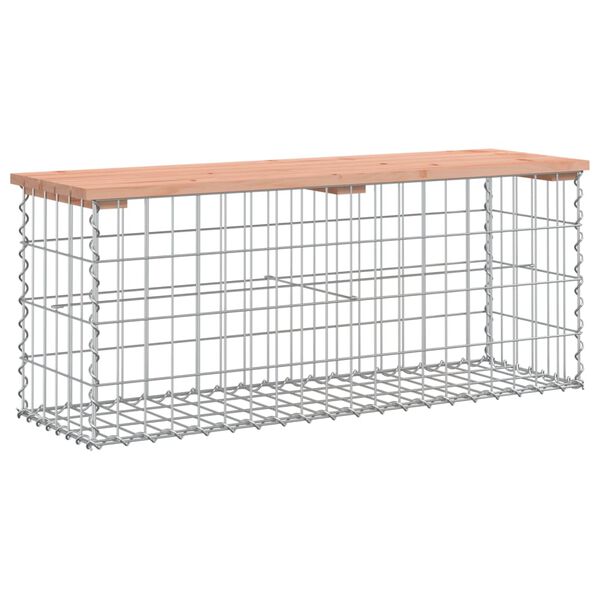vidaXL t&ouml;m&ouml;r dugl&aacute;szfenyő gabion kerti pad 103x31,5x42 cm