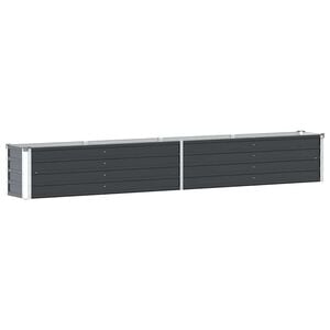 vidaXL antracitsz&uuml;rke horganyzott ac&eacute;l kerti magas&aacute;gy&aacute;s 320x40x45 cm