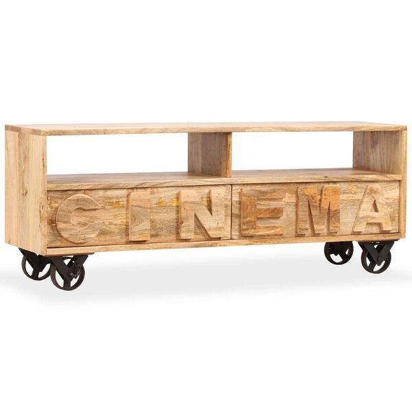 vidaXL tömör mangófa TV-szekrény 120 x 30 x 48 cm