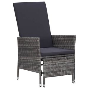 vidaXL sz&uuml;rke d&ouml;nthető h&aacute;tt&aacute;ml&aacute;s polyrattan kerti sz&eacute;k p&aacute;rn&aacute;kkal