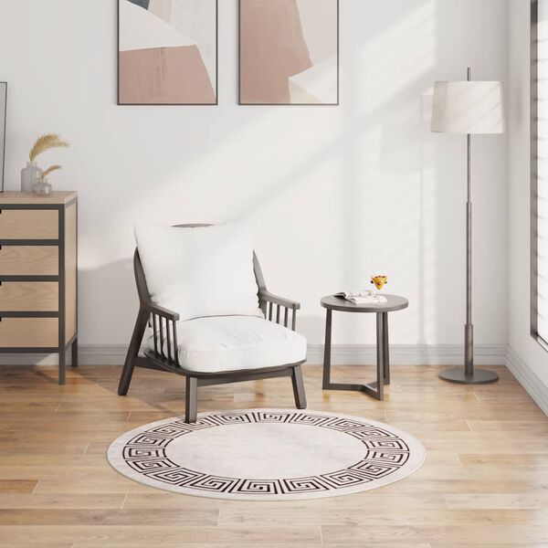 vidaXL vil&aacute;gos b&eacute;zs cs&uacute;sz&aacute;smentes moshat&oacute; szőnyeg &phi;120 cm