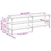 vidaXL TV szekr&eacute;ny Artisan t&ouml;lgy 160 x 30 x 50 cm Műszaki fa &eacute;s vas