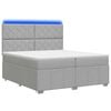 vidaXL LED Boxspring &Aacute;gy Mattal Vil&aacute;gossz&uuml;rke 200 x 200 cm Sz&ouml;vet