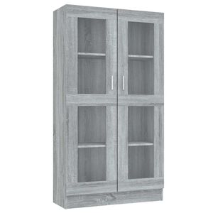 vidaXL sz&uuml;rke sonoma sz&iacute;nű szerelt fa vitrinszekr&eacute;ny 82,5x30,5x150 cm