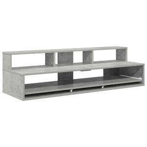 vidaXL St&uacute;di&oacute; &iacute;r&oacute;asztal Betonsz&uuml;rke 152 x 42,5 x 36 cm Szerelt Fa