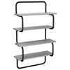 vidaXL 4-Tier Fali Polc Sz&uuml;rke Sonoma 80 x 24,5 x 104 cm Szerelt Fa