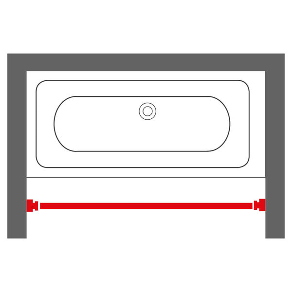 Sealskin fehér teleszkópos zuhanyfüggönytartó rúd 255 cm