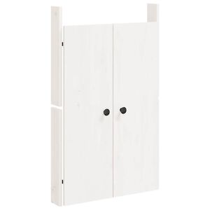 vidaXL feh&eacute;r t&ouml;m&ouml;r fenyőfa MEPPEL k&uuml;lt&eacute;ri konyhaszekr&eacute;ny ajt&oacute; 50 x 9 x 82 cm