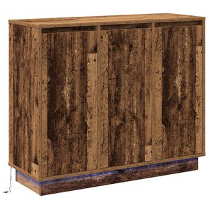 vidaXL LED t&aacute;lal&oacute; LED -es l&aacute;mp&aacute;kkal &Ouml;reg fa 90 x 32 x 75 cm Faanyag