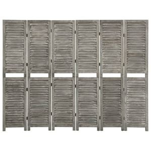 vidaXL sz&uuml;rke 6 paneles t&ouml;m&ouml;r faparav&aacute;n 214 x 166 cm