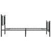 vidaXL fekete fém ágykeret fej- és lábtámlával 107 x 203 cm