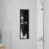 vidaXL Zuhany Niche Fekete 60 x 20 x 9,5 cm Rozsdamentes ac&eacute;l