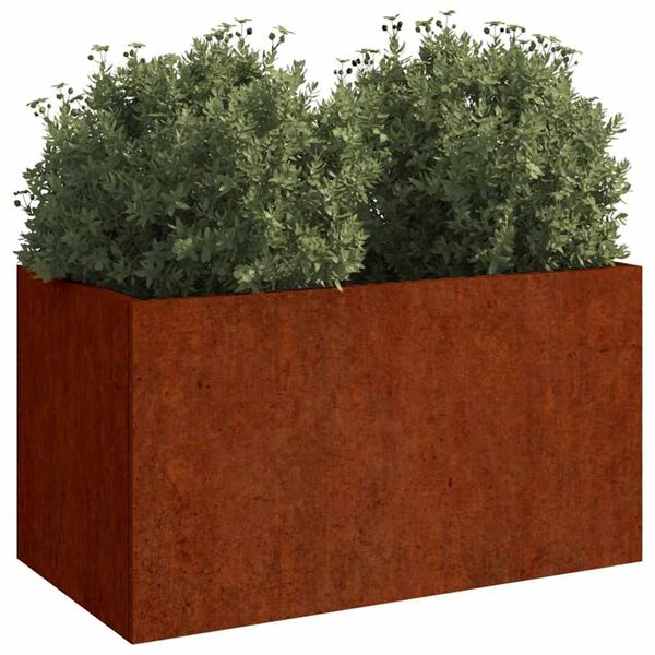 vidaXL corten ac&eacute;l n&ouml;v&eacute;nytart&oacute; 62x30x29 cm