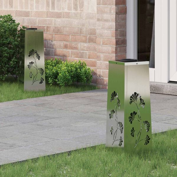 vidaXL Napelemmel műk&ouml;dő LED &ouml;sv&eacute;ny vil&aacute;g&iacute;t&aacute;s 2 pcs Galvaniz&aacute;lt