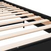 vidaXL fekete szerelt fa és fém ágykeret 75 x 190 cm
