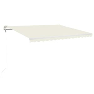 vidaXL kr&eacute;msz&iacute;nű automata sz&eacute;l&eacute;rz&eacute;kelős &eacute;s LED-es napellenző 400x350cm