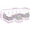 vidaXL 7 r&eacute;szes b&eacute;zs polyrattan kerti &uuml;lőgarnit&uacute;ra p&aacute;rn&aacute;kkal