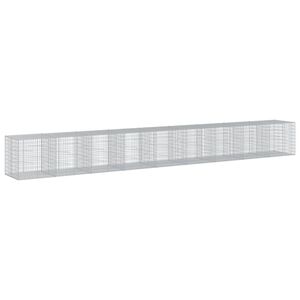 vidaXL horganyzott vas gabion kos&aacute;r fed&eacute;llel 900 x 100 x 100 cm