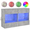 vidaXL betonsz&uuml;rke falra szerelhető TV-szekr&eacute;ny LED-del 98,5x30x60,5cm