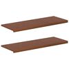vidaXL Ablakp&aacute;rk&aacute;nyok 2 db S&ouml;t&eacute;t Barna 120 x 40 x 2 cm T&ouml;m&ouml;r T&ouml;lgyfa