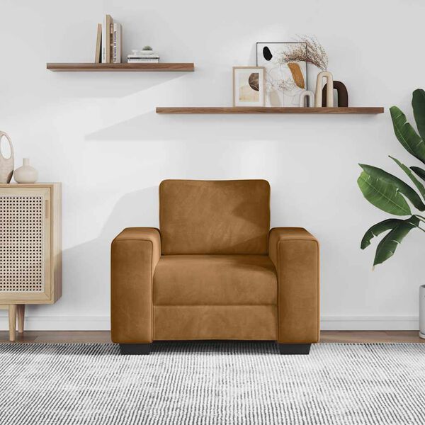 vidaXL barna b&aacute;rsony kanap&eacute;fotel 100x77x82 cm