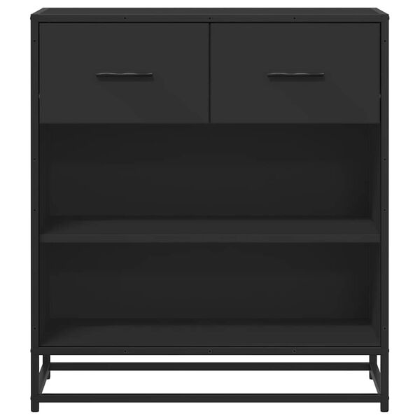 vidaXL T&aacute;lal&oacute;szekr&eacute;ny Fekete 68x35x76 cm Engineered Wood