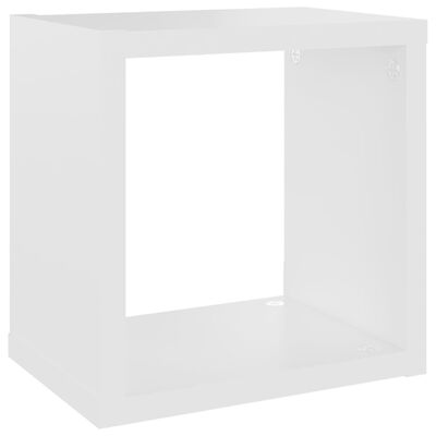vidaXL 4 db fehér-sonoma színű forgácslap fali kockapolc 22x15x22 cm