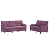 vidaXL Kanap&eacute; Szett 2 pcs Lila B&aacute;rsony