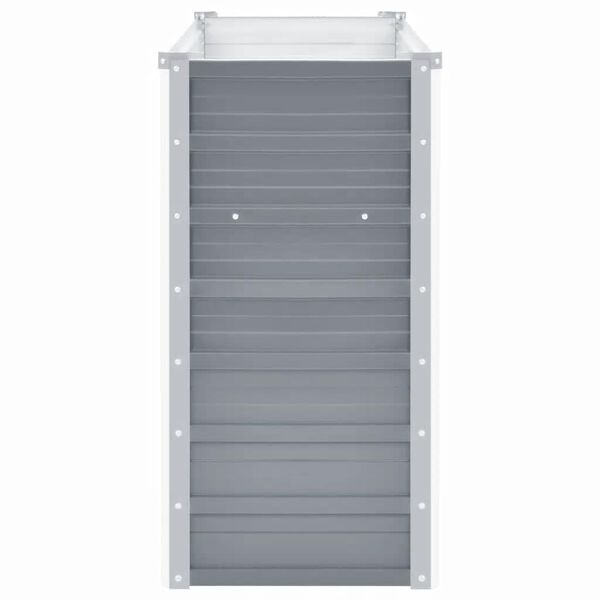 vidaXL szürke horganyzott acél kerti magaságyás 160 x 40 x 77 cm