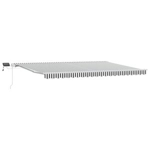 vidaXL antracitsz&uuml;rke-feh&eacute;r LED-es k&eacute;zi napellenző 500 x 300 cm