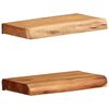 vidaXL 2 darab t&ouml;m&ouml;r ak&aacute;cfa fali polc 30 x 20 x 3,5 cm