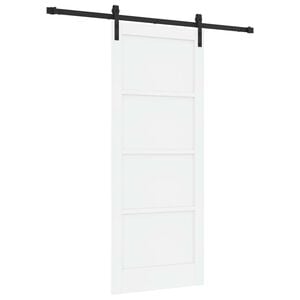vidaXL Cs&uacute;sz&oacute; ajt&oacute; Feh&eacute;r &eacute;s Fekete 83 x 202 cm T&ouml;m&ouml;r Fenyőfa